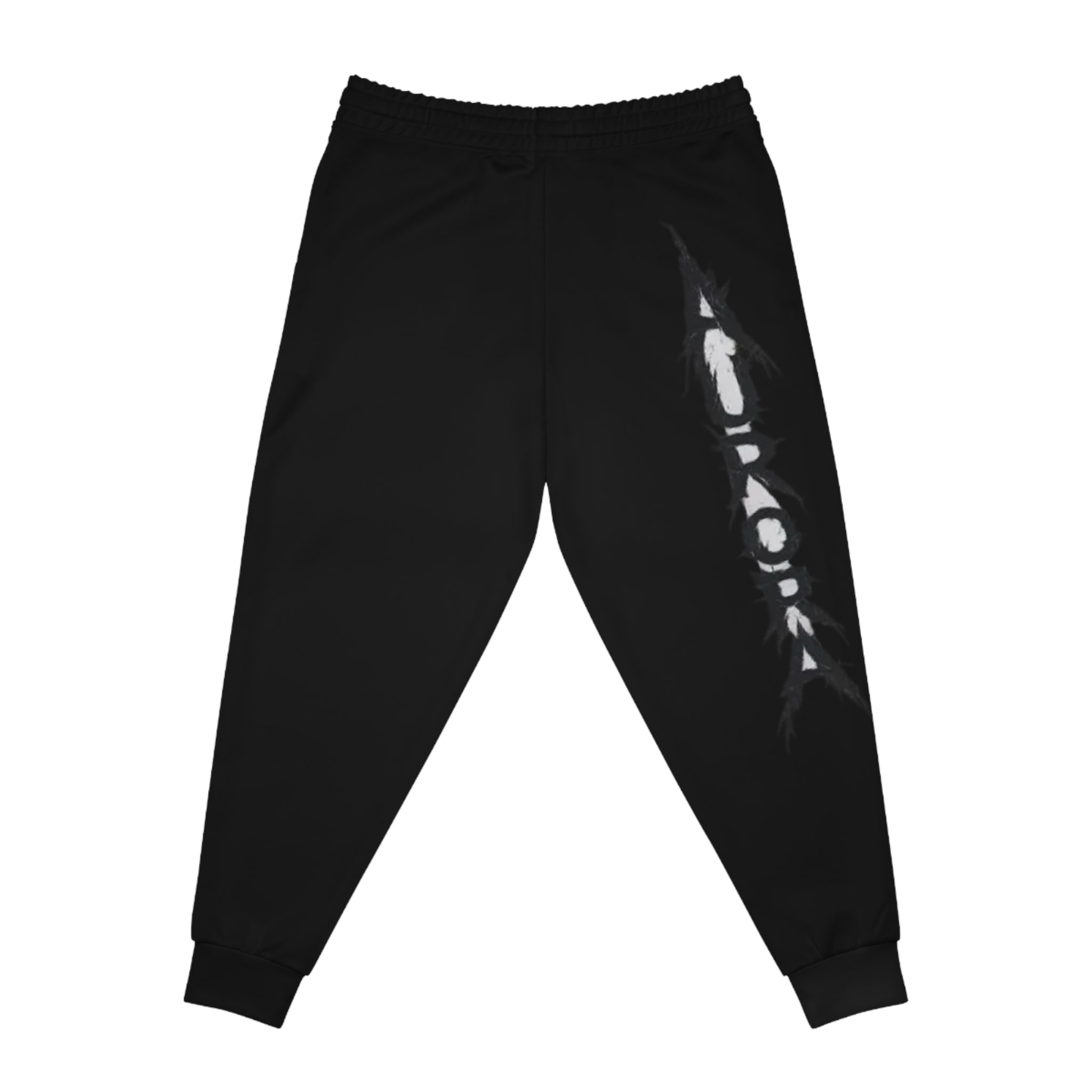 Aurora Flame Athletic Joggers — Black Cosmic Graphic Sweatpants