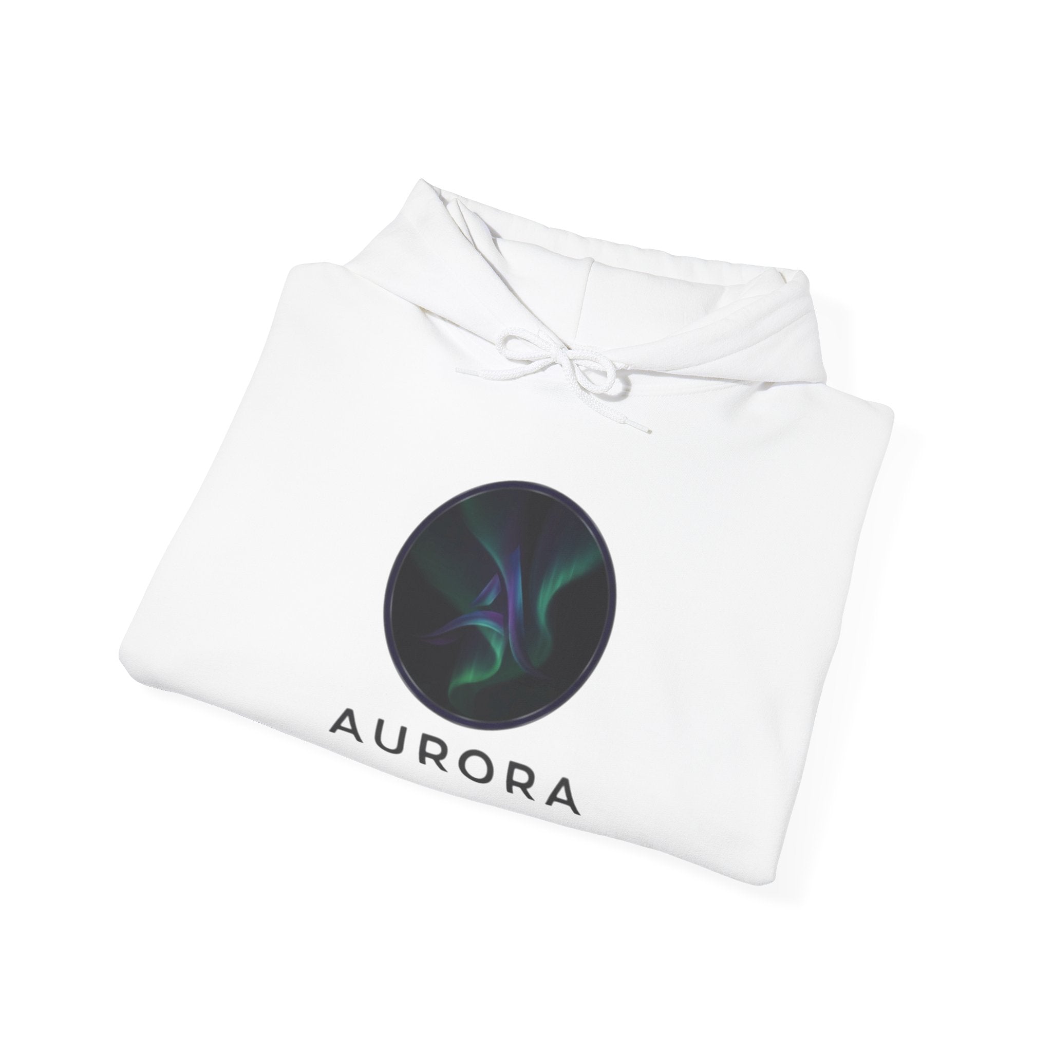 Aurora Circle Graphic Hoodie — Northern Lights Pullover Sweatshirt